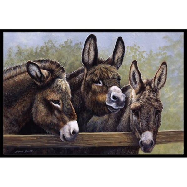 Carolines Treasures Carolines Treasures BDBA0235MAT Donkeys by Daphne Baxter Indoor or Outdoor Mat; 18 x 27 BDBA0235MAT - main